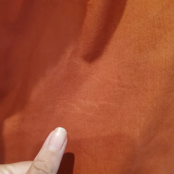 SOLD - Vintage 1970s Deep Orange Rust Off the Shoulder Western Style - Picture 11 of 11